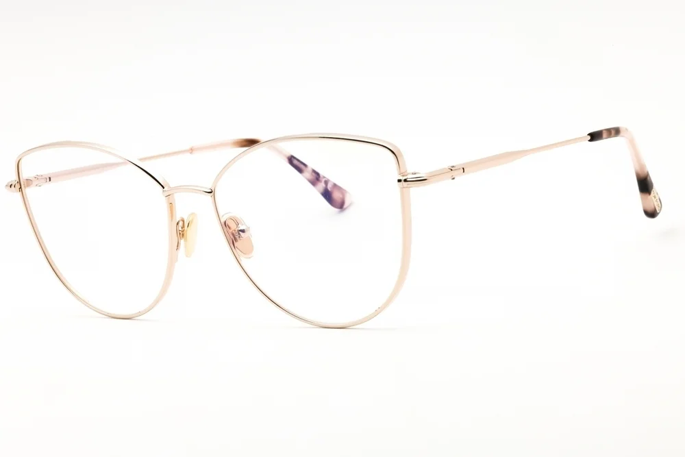 NWT Tom Ford FT5667-B-028 Gold Cat-Eye 55mm Glasses